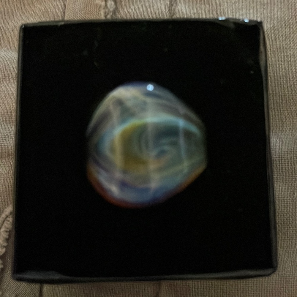 Glass ring - hand blown, one of a kind! Size 7